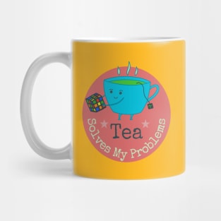 Tea Solves My Problems - cute cup of tea on yellow Mug